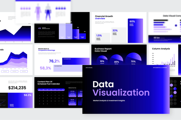 可视化数据图形图表keynote动画模板 - 顶尖PPT