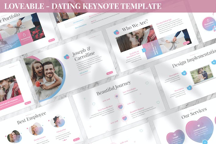 社交交友婚恋主题展示Keynote模板 - 顶尖PPT