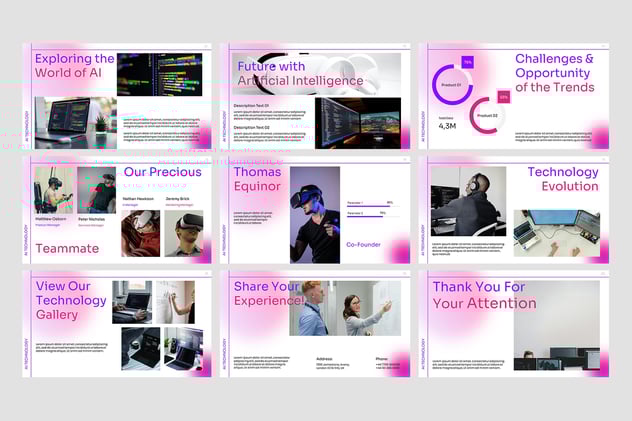 AI技术人工智能大模型PPT模板 - 顶尖PPT