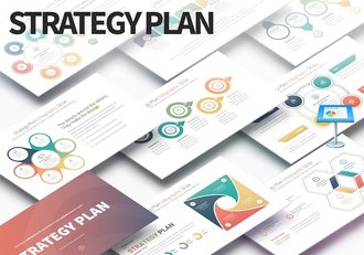 战略计划要点信息图形图表keynote模板 - 顶尖PPT