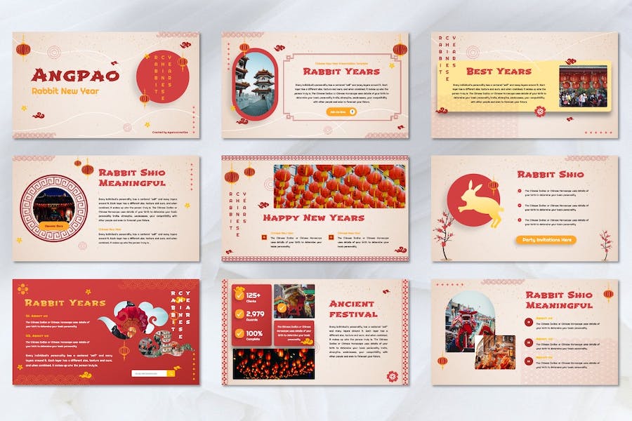 中国新年文化传承发展Keynote模板 - 顶尖PPT