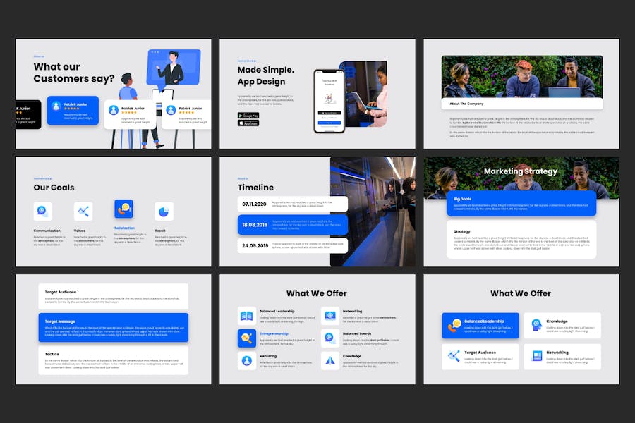 商务风格创业公司介绍PPT模板 - 顶尖PPT