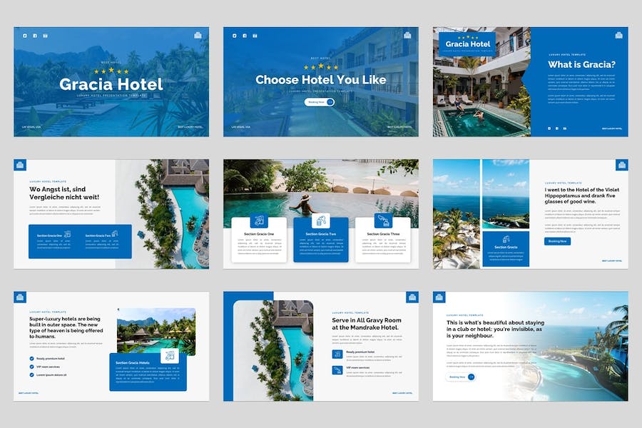 豪华酒店品牌推介宣传PPT模板 - 顶尖PPT