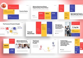 旅游业务信息图形PPT模板 - 顶尖PPT