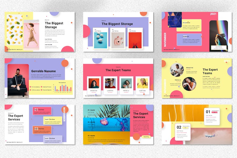 蓝精灵创意数码科技展示PPT模板 - 顶尖PPT