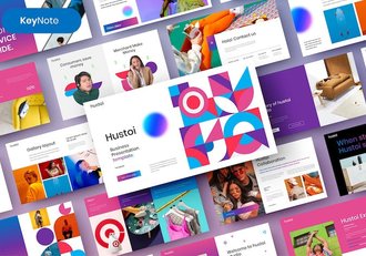 多彩视觉商务企业品牌营销推广Keynote模板 - 顶尖PPT
