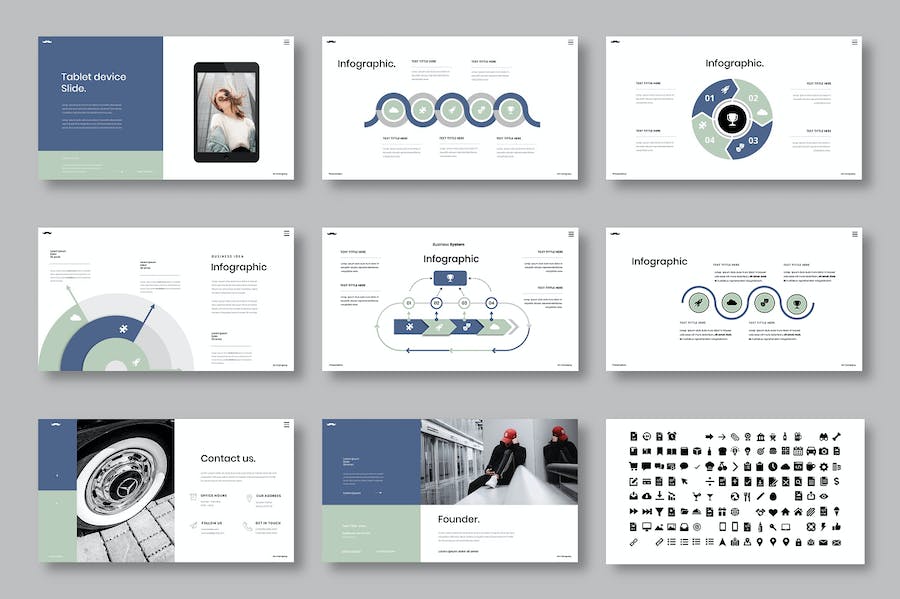 商务企业服务介绍推广Keynote模板 - 顶尖PPT