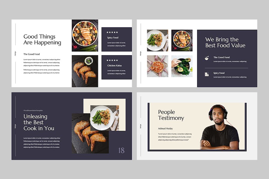 美食餐饮品牌宣传推广PPT模板 - 顶尖PPT