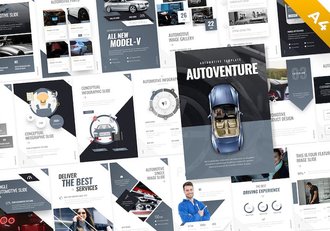 汽车企业介绍4S店维修保养汽车主题PPT模板 - 顶尖PPT