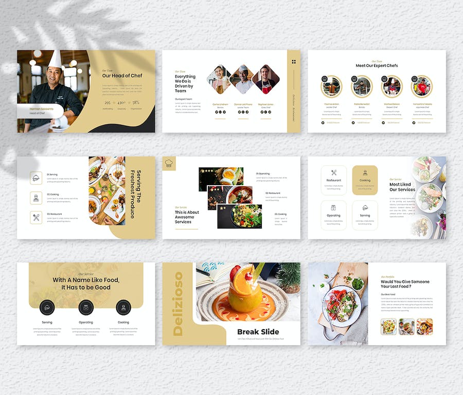 食物和餐馆主题欧美PPT模板 - 顶尖PPT