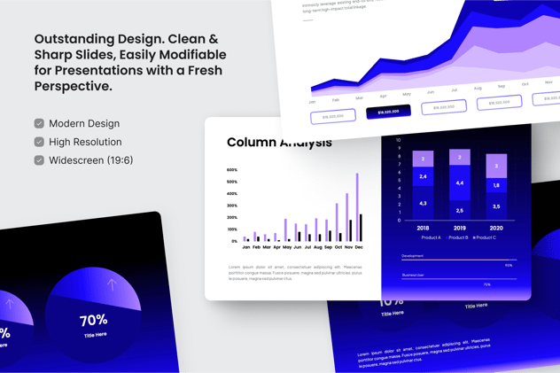 可视化数据图形图表keynote动画模板 - 顶尖PPT