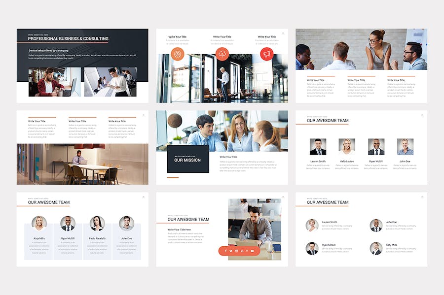 橙色大气企业项目合作商业计划工作总结商务通用keynote模板 - 顶尖PPT