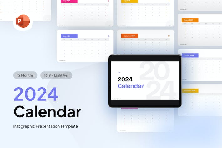 2024年PPT日历日历模板电子日历PPT - 顶尖PPT