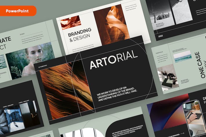 个人作品集项目展示公文包PPT模板 - 顶尖PPT