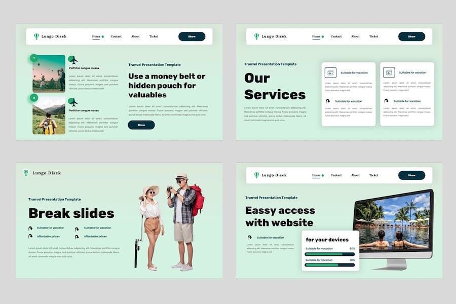 旅游目的地攻略指南讲述Keynote模板 - 顶尖PPT