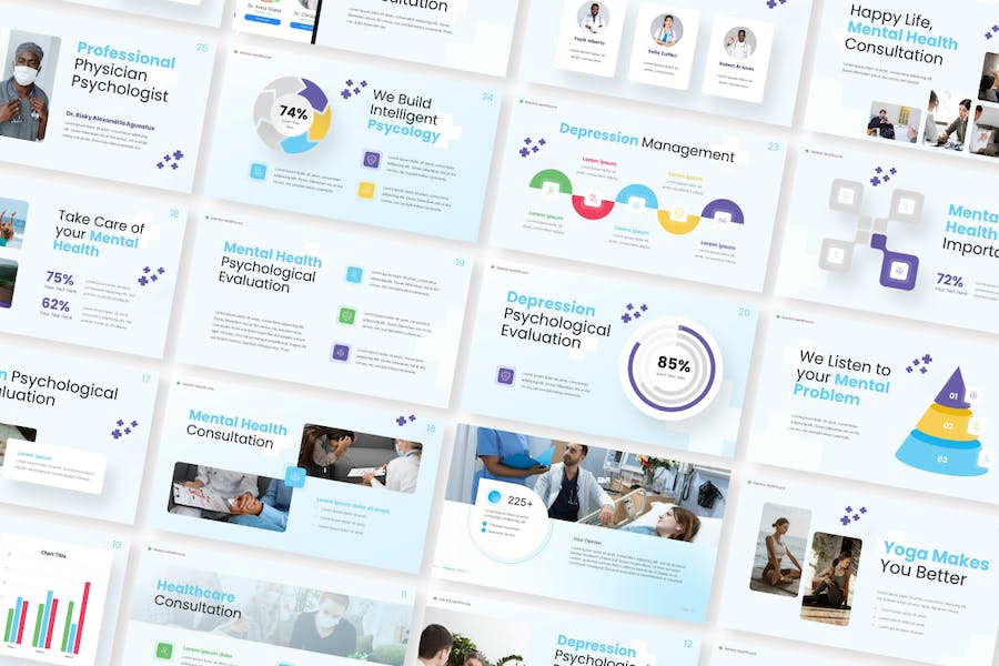 心理健康知识宣传教育方案PPT模板 - 顶尖PPT