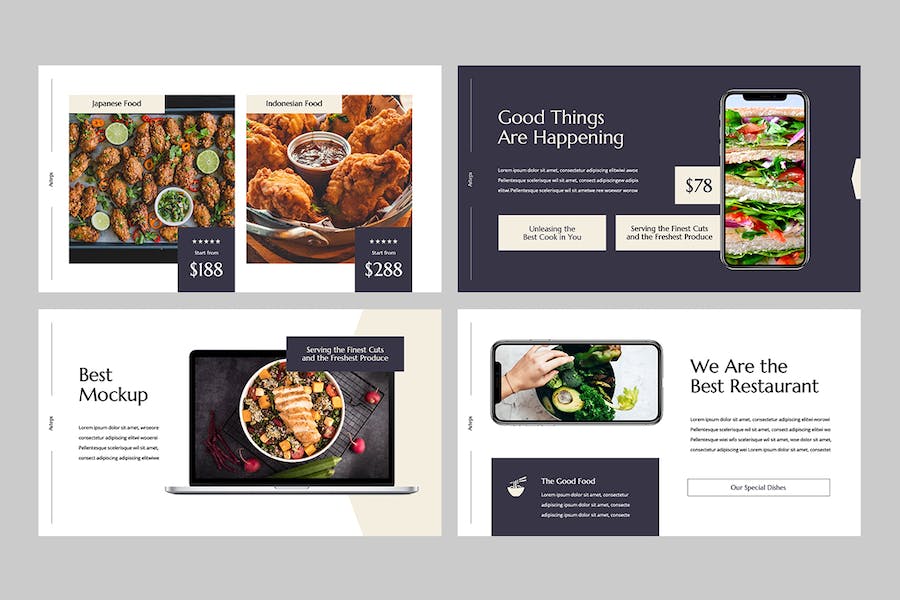 美食餐饮品牌宣传推广PPT模板 - 顶尖PPT