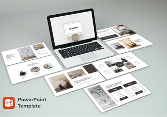 不动产房屋内部展示PowerPoint模板 - 顶尖PPT