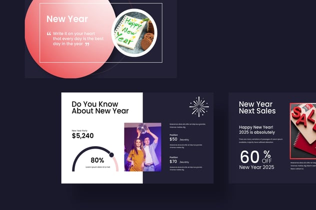 新年快乐晚会派对PPT模板模板 - 顶尖PPT