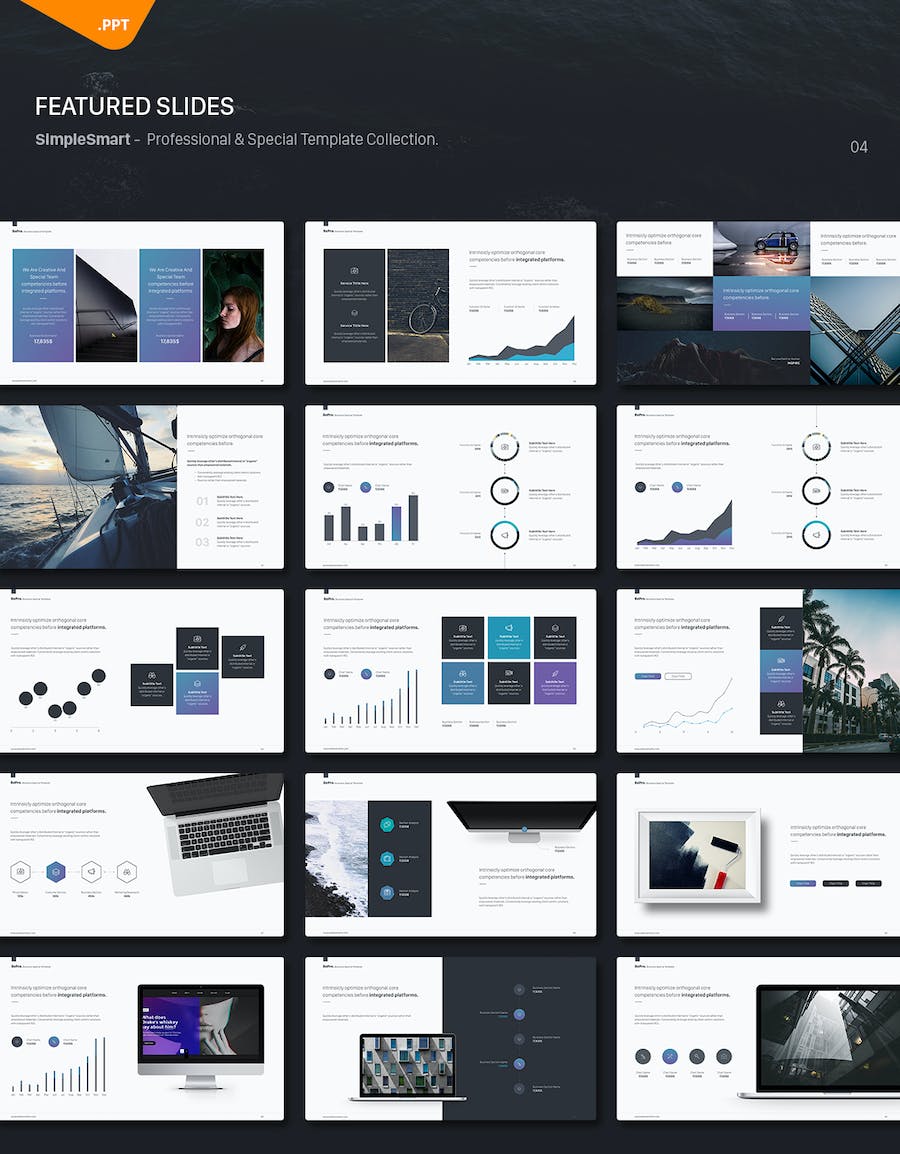 创意商业营销策划品牌展示多用途PPT模板 - 顶尖PPT