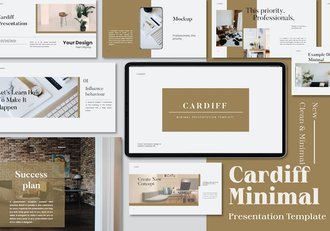 极简风格加的夫旅游景点介绍Keynote模板 - 顶尖PPT