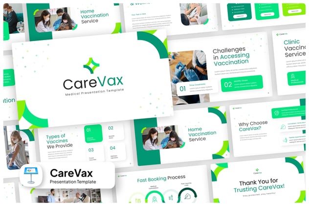 护理医疗疫苗接种keynote模板 - 顶尖PPT