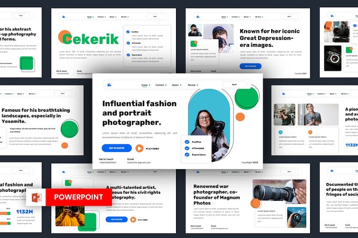 摄影作品集展示宣传推介个人品牌方案PPT模板 - 顶尖PPT