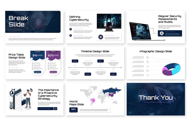 网络安全信息科技PPT模板 - 顶尖PPT