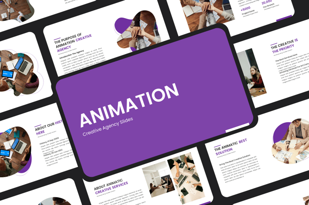 创意机构企业介绍动画PPT模板 - 顶尖PPT