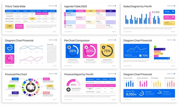 仪表板图表数据展示Keynote模板 - 顶尖PPT