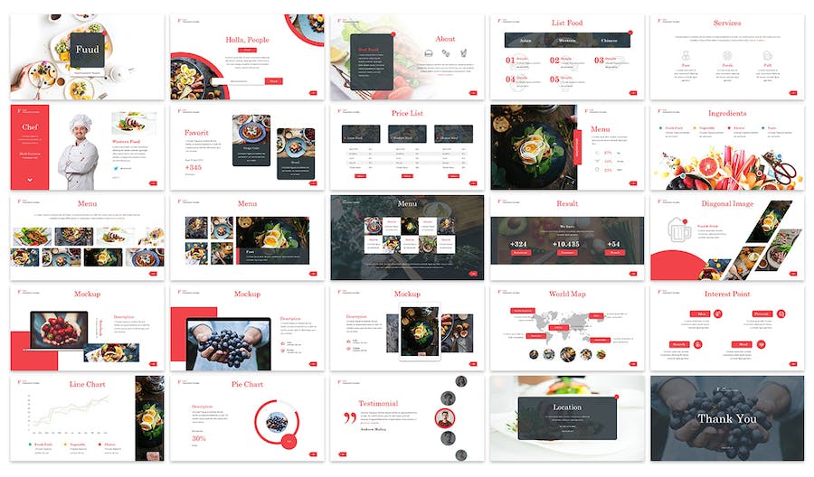 美食烹饪餐饮料理推广PPT模板 - 顶尖PPT