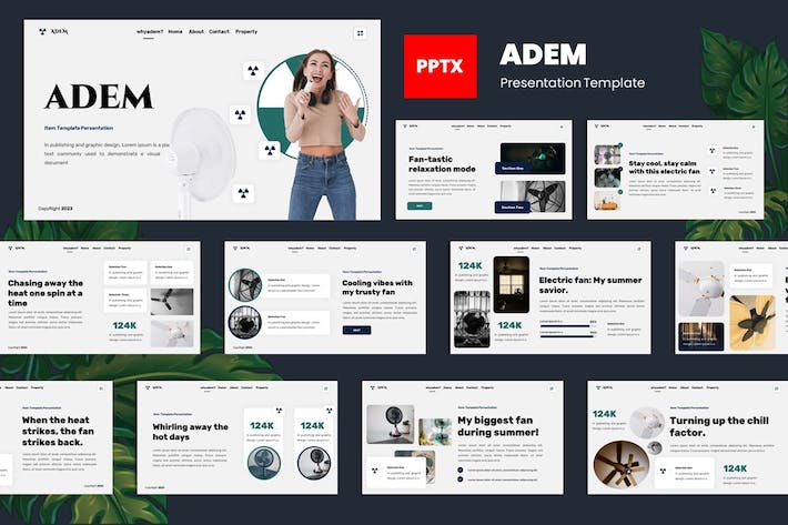 风扇产品展示介绍产品研发PPT模板 - 顶尖PPT