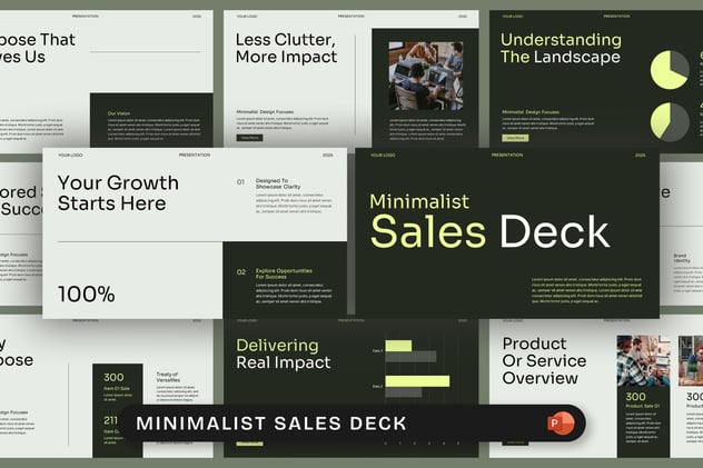 极简主义销售平台展示PPT模板 - 顶尖PPT