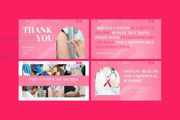 乳腺癌知识科普介绍PPT模板 - 顶尖PPT