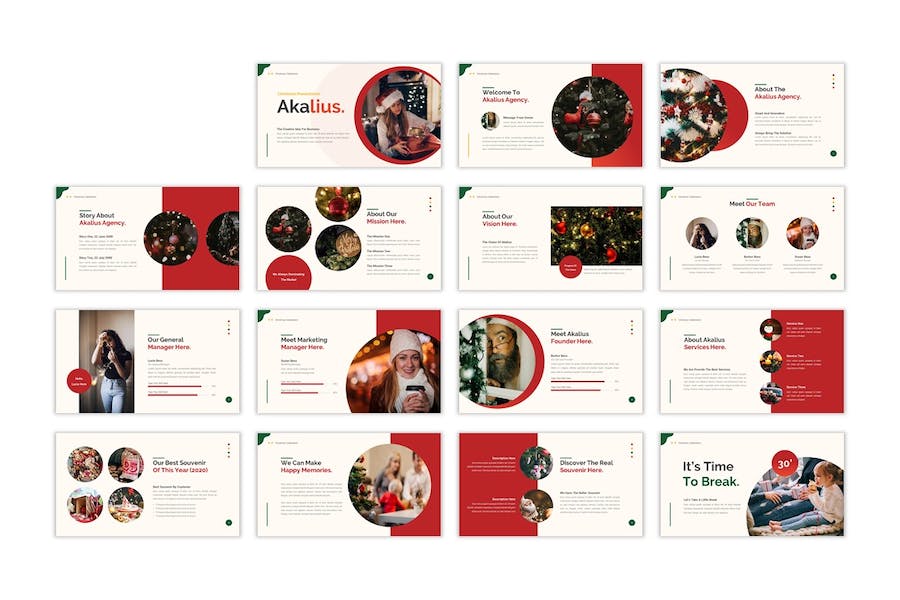 圣诞节主题展示方案Keynote模板 - 顶尖PPT