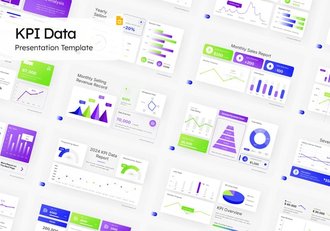 KPI数据仪表板监控系统PPT模板 - 顶尖PPT