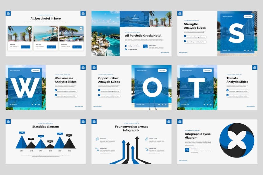 豪华酒店品牌推介宣传PPT模板 - 顶尖PPT