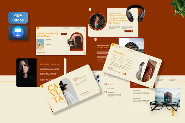 时尚讲述展示方案推介应用Keynote模板 - 顶尖PPT