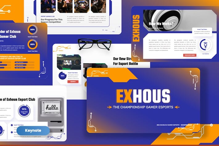 冠军玩家游戏电竞推广Keynote模板 - 顶尖PPT