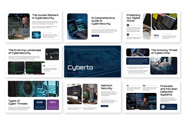 网络安全信息科技PPT模板 - 顶尖PPT