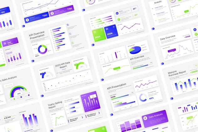 KPI数据仪表板监控系统PPT模板 - 顶尖PPT