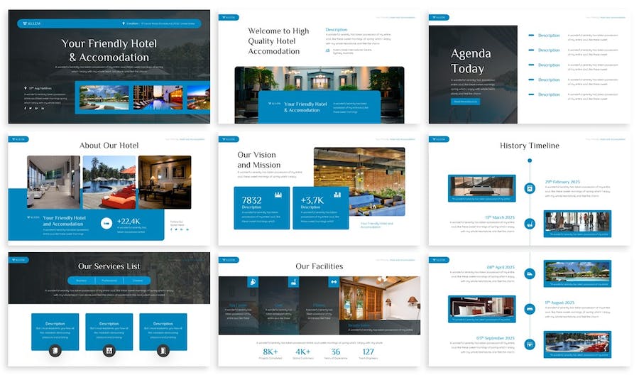 酒店管理介绍宣传市场分析keynote模板 - 顶尖PPT