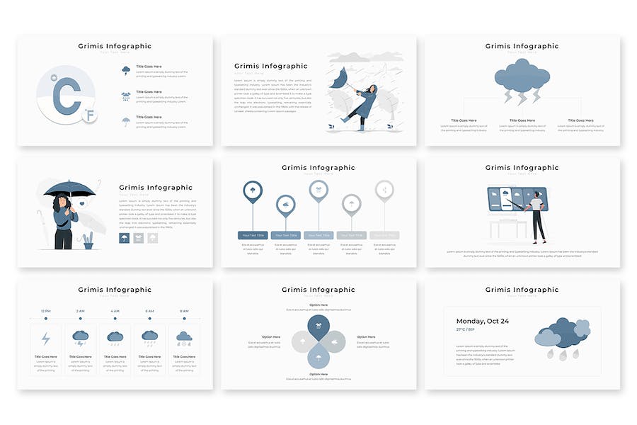 角色信息图形展示设计PPT模板 - 顶尖PPT