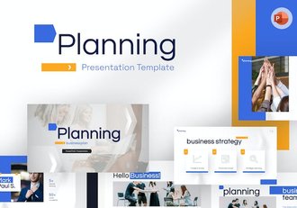 蓝橙色简约商业计划企业合作团队介绍项目汇报商务通用PPT模板 - 顶尖PPT