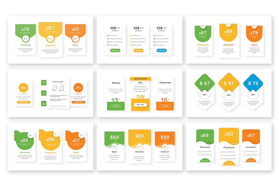 彩色价格表PPT模板 - 顶尖PPT
