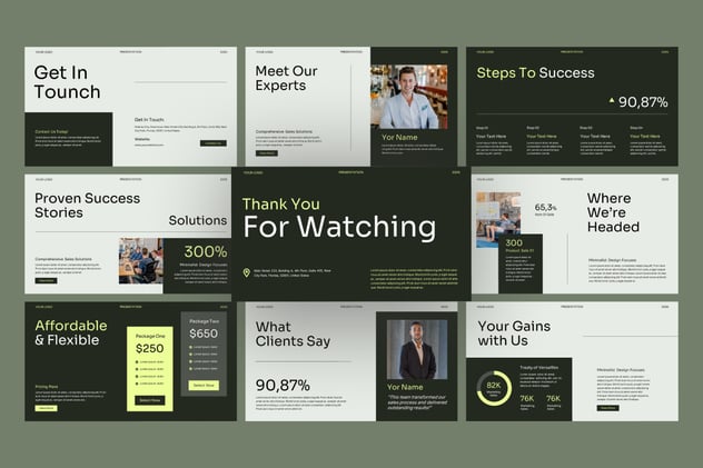 极简主义销售平台展示PPT模板 - 顶尖PPT