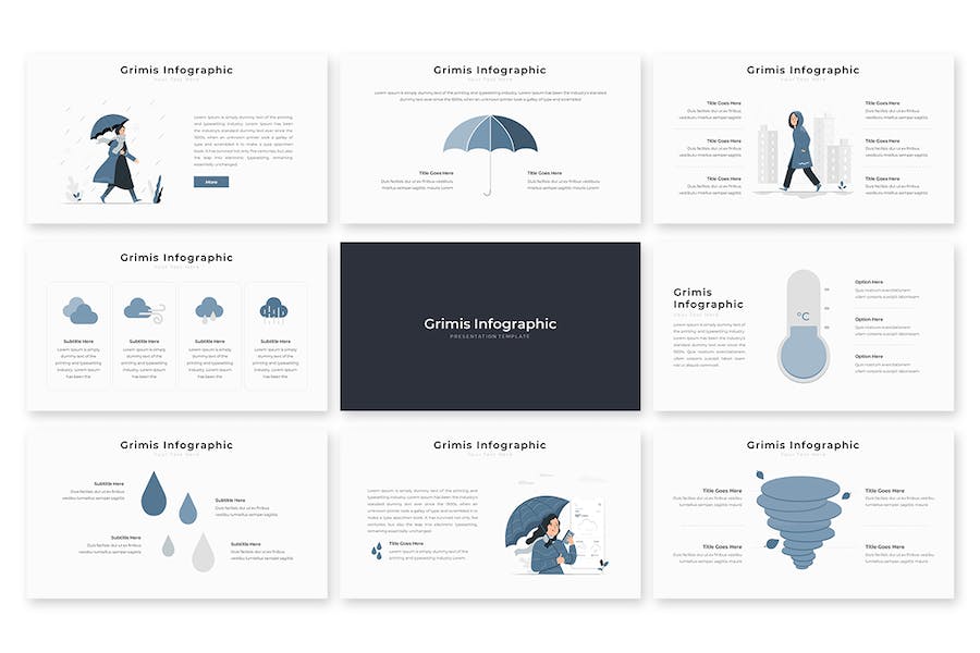 角色信息图形展示设计PPT模板 - 顶尖PPT