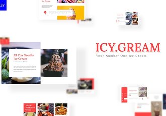 美食冰淇淋展示keynote模板 - 顶尖PPT