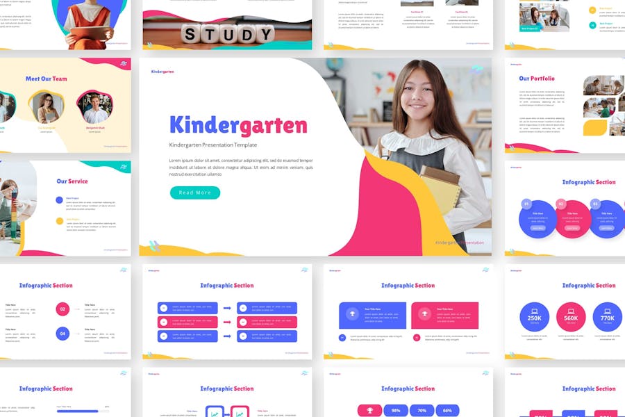 幼儿园儿童教育品牌课程Keynote模板 - 顶尖PPT