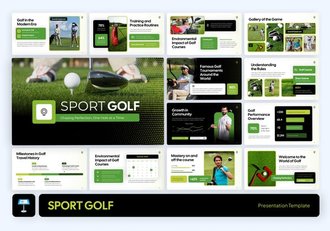高尔夫俱乐部赛事介绍运动主题Keynote模板 - 顶尖PPT